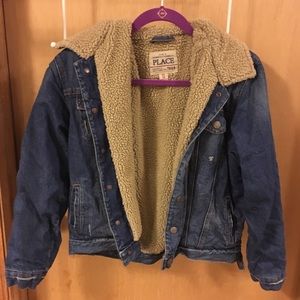 The Children’s Place fluffy lined denim jacket
